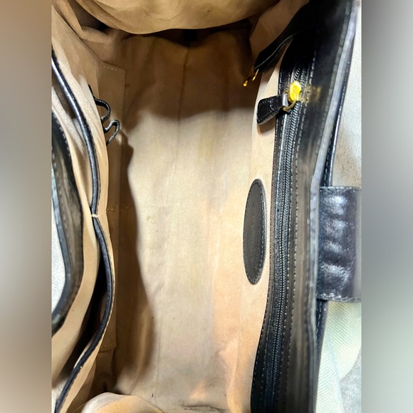 Brahmin Satchel Black and Brown croc embossed leather bag in EUC - Picture 8 of 11